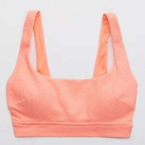 Aerie Waffle Banded Wide Strap Scoop Bikini Top